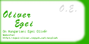 oliver egei business card